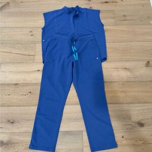 SET SHIRT & PANTS!! Blue Women's Drawstring Utility Pants - Brand Unspecified